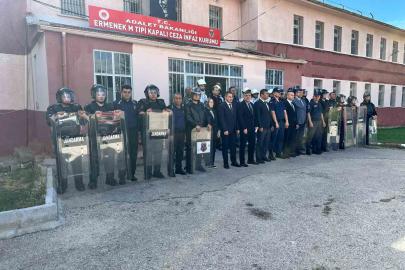 Ermenek M Tipi Ceza İnfaz Kurumunda tatbikat