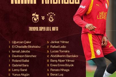 Galatasaray’ın, Trabzonspor maçı kamp kadrosu belli oldu