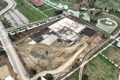 Gebze Millet Bahçesi Camii’nde temel ve betonarme mesaisi