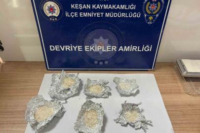 Keşan’da 22,96 gram metamfetamin ele geçirildi