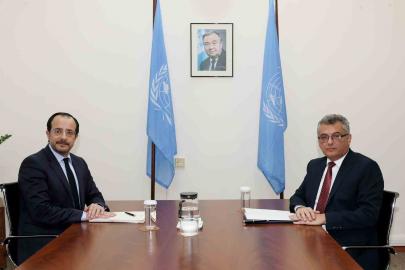 KKTC Cumhurbaşkanı Erhürman, Rum lider Hristodulidis ile görüştü