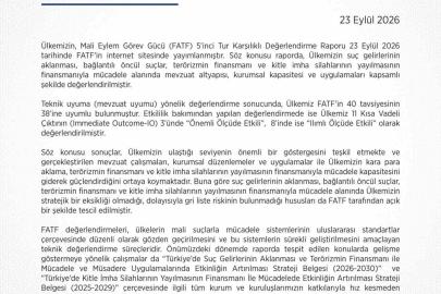 MASAK: "Ülkemiz FATF’in 40 tavsiyesinin 38’ine uyumlu bulunmuştur"