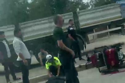 Motosiklet ile otomobil çarpıştı: 1 yaralı