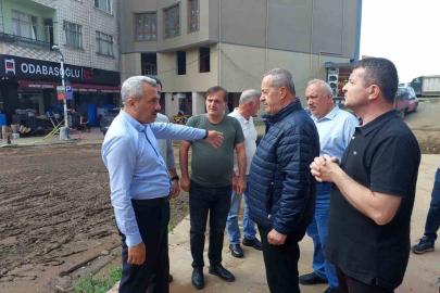 Rize’de sağanak yağışın vurduğu Pazar’da hasar tespit çalışmaları sürüyor