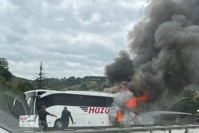 Samsun’da otobüs yangını: Yolcular ölümden döndü