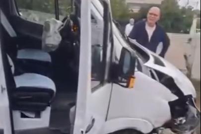 Sarıyer’de okul servisi duvara çarptı: 1 yaralı
