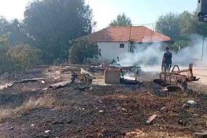 Serik’te çıkan yangında biber serası zarar gördü, alevler eve metreler kala durduruldu