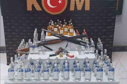 Uşak’ta kaçak alkol ve sigara operasyonu
