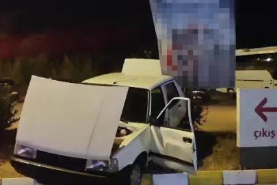 Yasak olmasına rağmen ’U’ dönüşü yapmak isteyen alkollü sürücü kaza yaptı