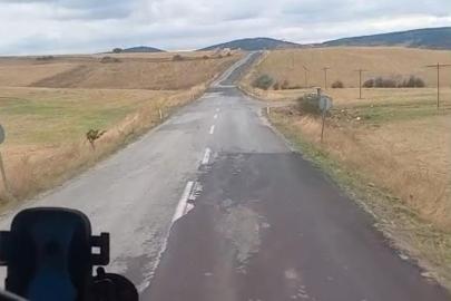 Yol durumunu ve kazaları anlatırken kazaya tanıklık etti