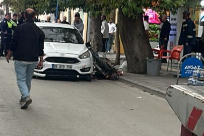 Ankara’da otomobil, motosiklete çarptı: 1 ağır yaralı