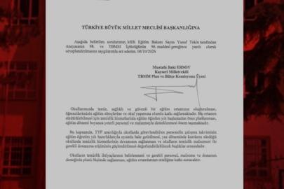 Baki Ersoy’dan okullarda temizlik hizmetleri için soru önergesi