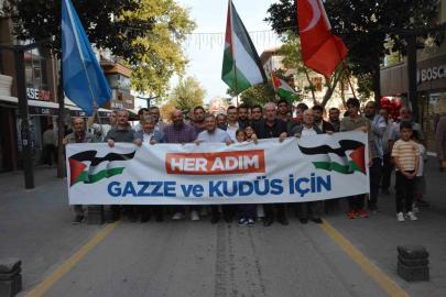 Balıkesir’de Gazze ve Kudüs için yürüyüş düzenlendi