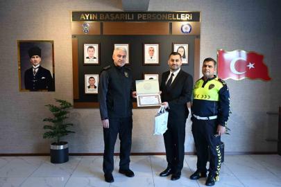 Başarılı polisler ödüllendirildi