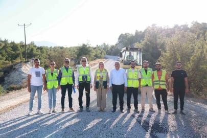 Başkan Doğan, Yeşilyayla-Hacıeyüplü arasındaki asfalt çalışmalarını inceledi