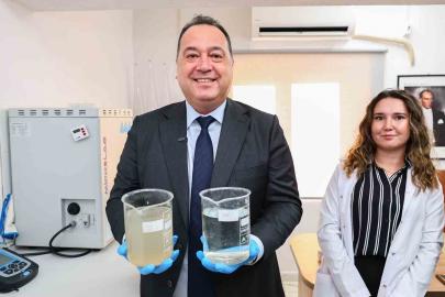Başkan Dutlulu hizmete giren arıtma tesisinde incelemelerde bulundu