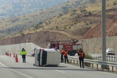 Batman’da sürücü, takla atan otomobilden burnu bile kanamadan çıktı