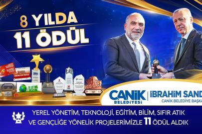 Canik Belediyesi 8 yılda 11 ödül kazandı