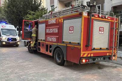 Edirne’de apartman dairesinde çıkan yangın korkuttu