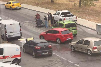 Edirne’de sis ve ıslak zemin scooter sürücüsü kadın sürücüyü düşürdü