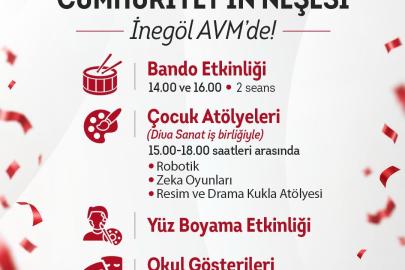 İnegöl AVM’de 29 Ekim Cumhuriyet Bayramı’na özel etkinlikler