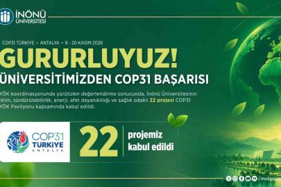 İnönü Üniversitesi COP31’e 22 proje ile katılım başarısı gösterdi