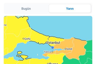 Kocaeli için kuvvetli ve şiddetli sağanak uyarısı