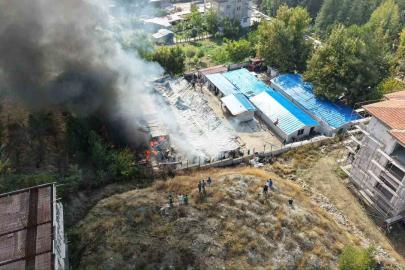 Malatya’da şantiyede işçilerin kaldığı konteyner yandı