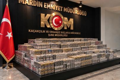 Mardin’de 12 bin 900 paket kaçak sigara ele geçirildi