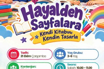 Merkez Kütüphane’de çocuklar hayallerini kitaplara dönüştürecek