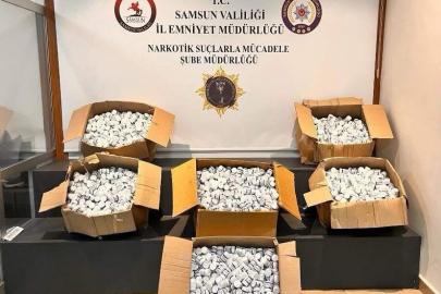 Samsun’da 273 bin 300 uyuşturucu hap ele geçirildi