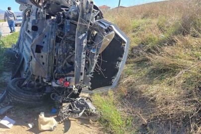 Samsun’da hafif ticari araç şarampole devrildi: 1 yaralı