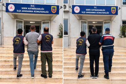 Serik’te hapis cezası ile aranan 2 hükümlü yakalandı