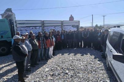Üreticilere hibe destekli buğday tohumu dağıtıldı