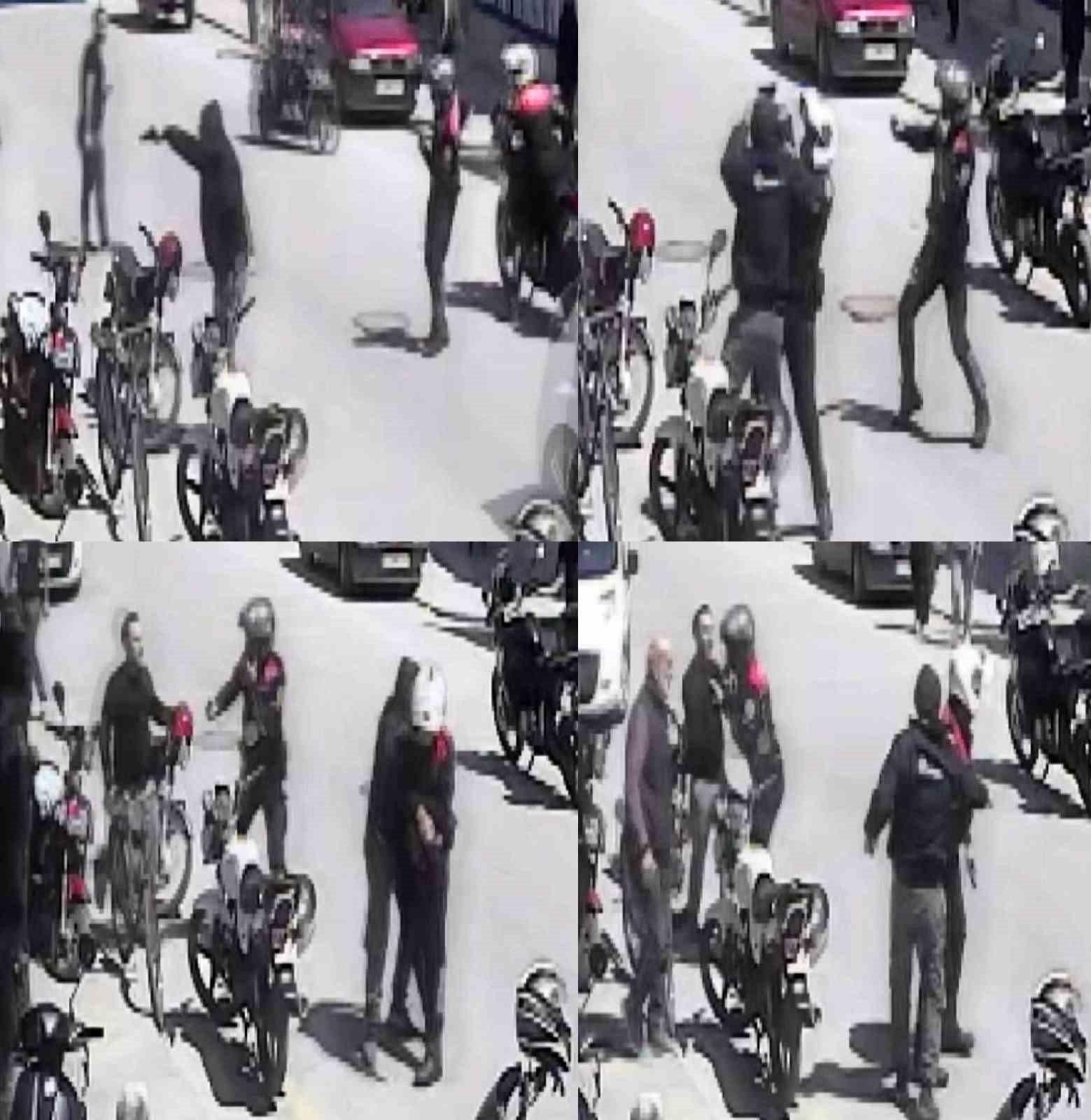 Polisin silahlı şahsa kahramanca müdahalesi kamerada