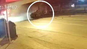 Samsun’da 2 kişinin yaralandığı kaza kamerada