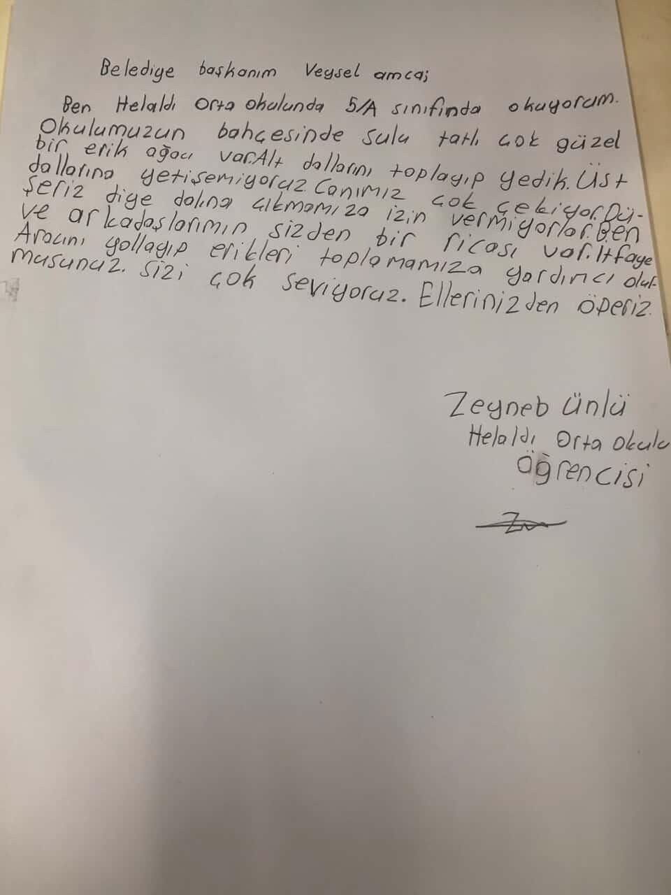Mektup sevgiyle yazıldı, sevgiyle karşılık buldu
