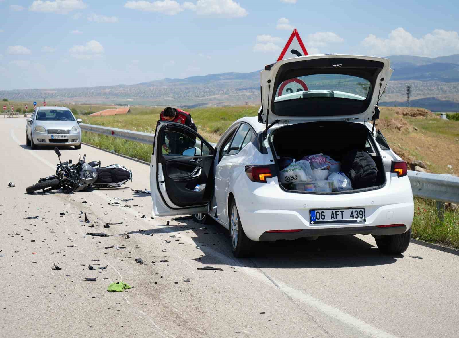 Kırıkkale’de otomobil ile motosiklet çarpıştı: 1 ağır yaralı