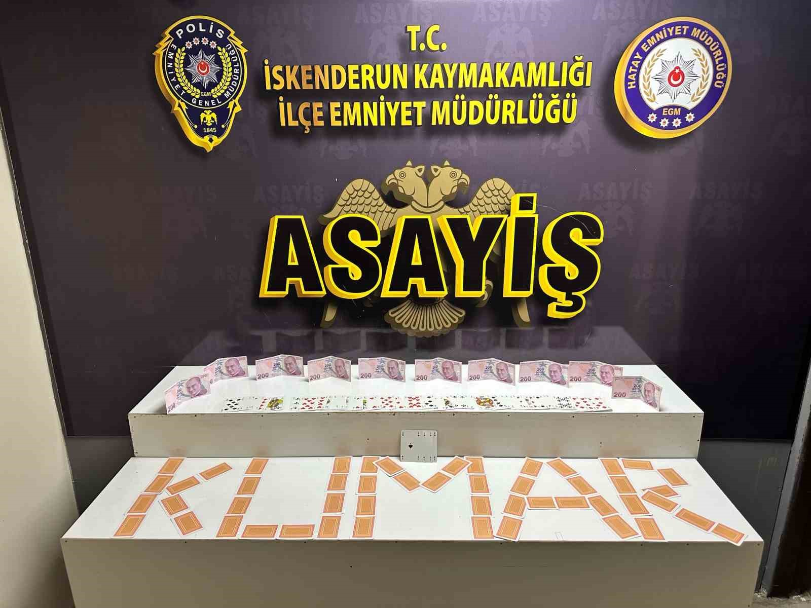 Hatay’da Kumar oynayan şahıslara suçüstü