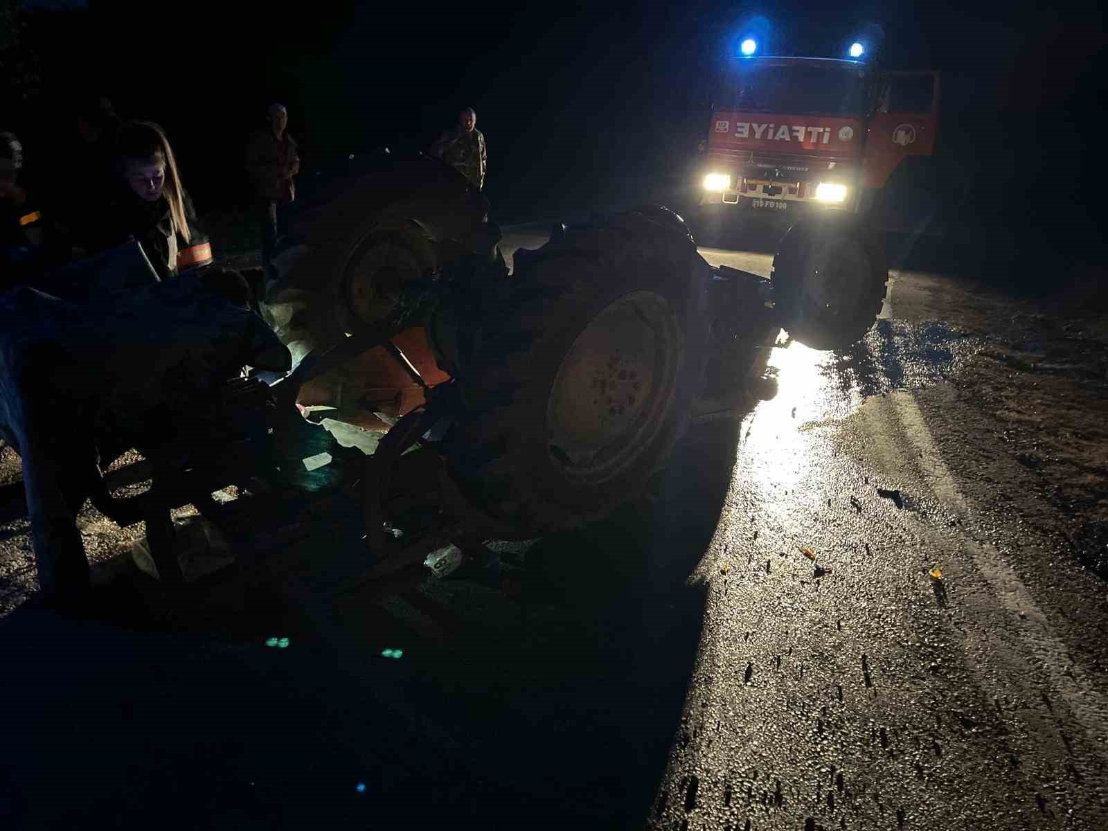 Çorum’da devrilen traktörün altında kalan sürücü hayatını kaybetti