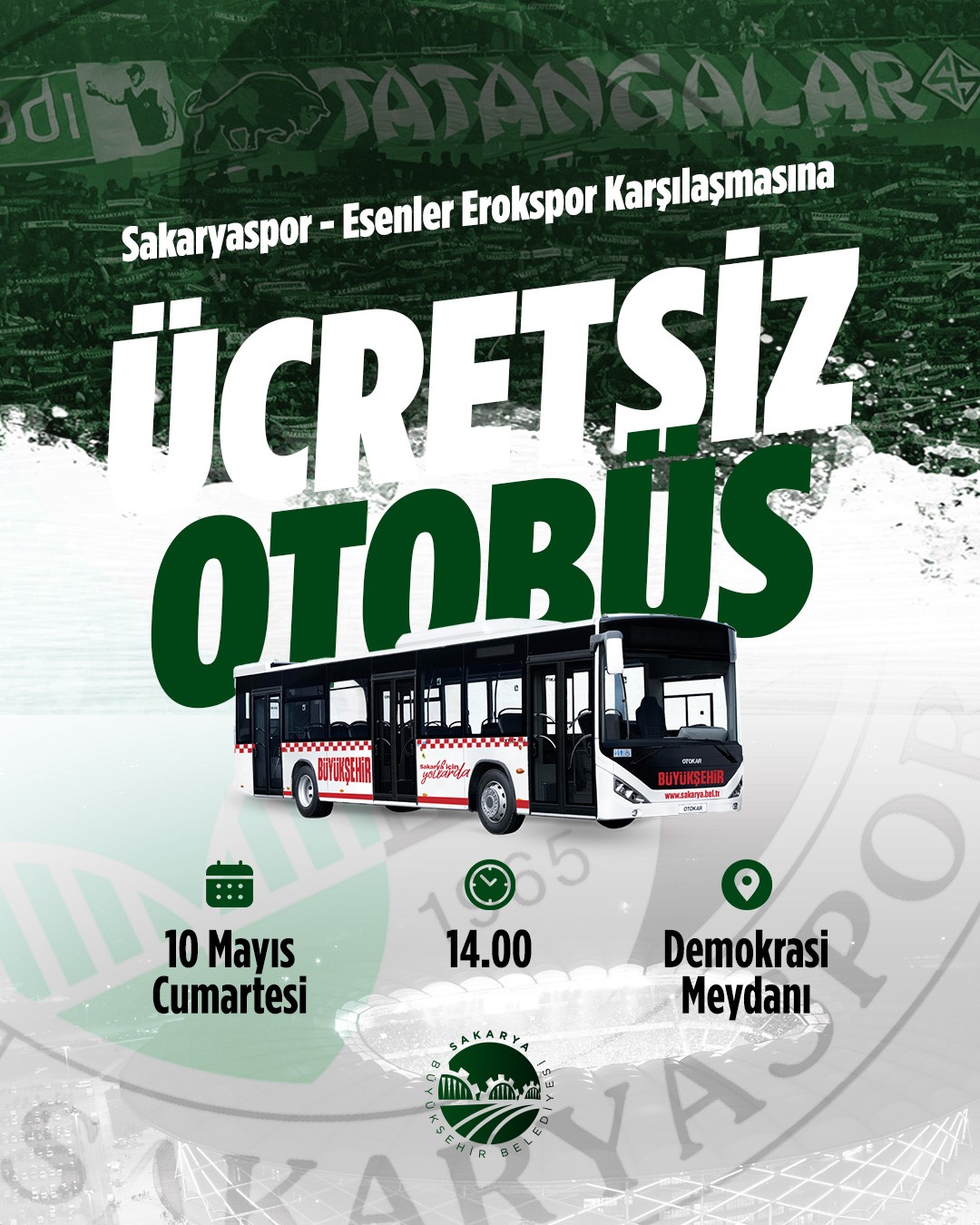 Kritik maç için belediye ücretsiz otobüs seferleri düzenleyecek