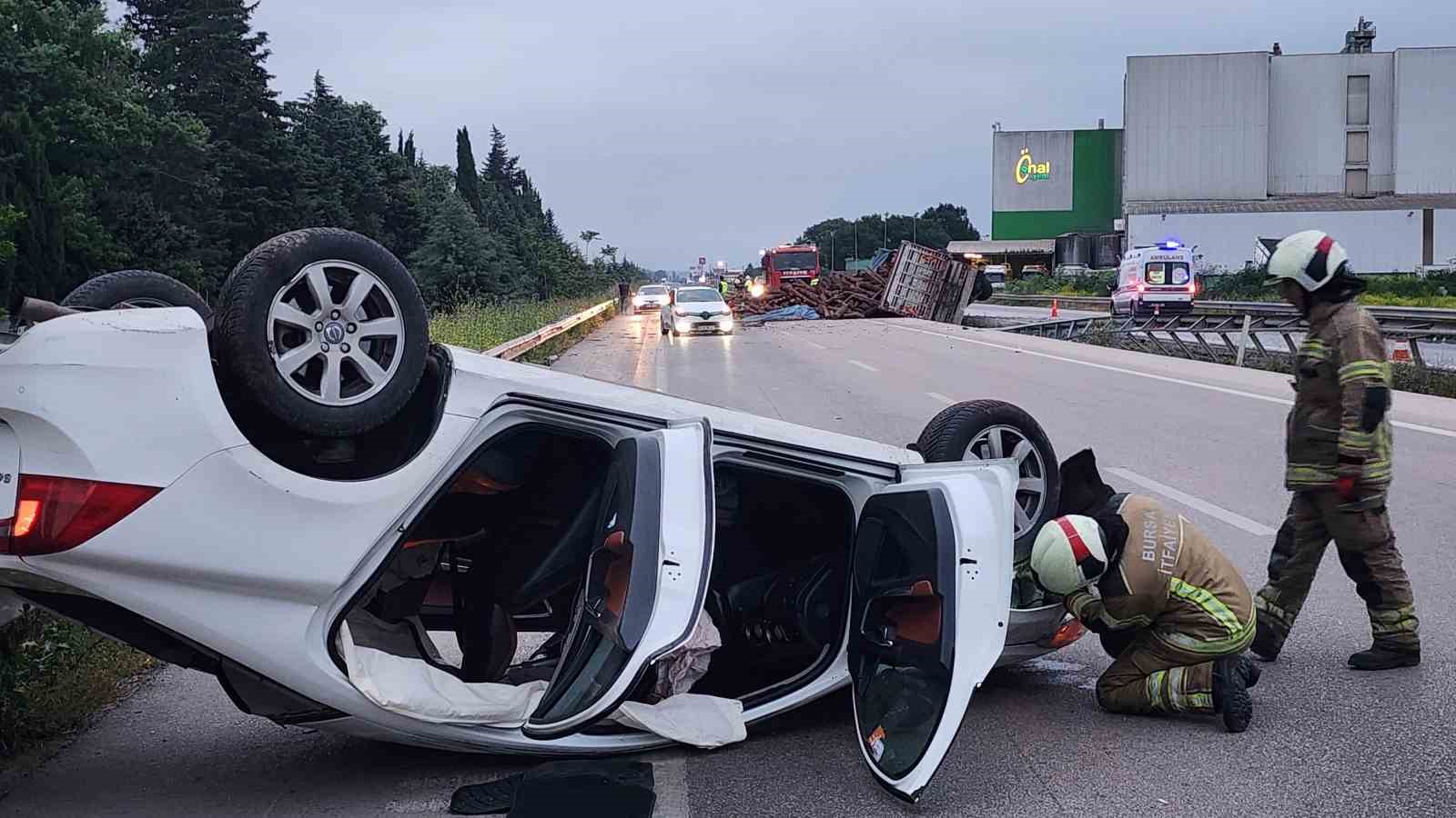Bursa’da trafik kazası: 3 yaralı