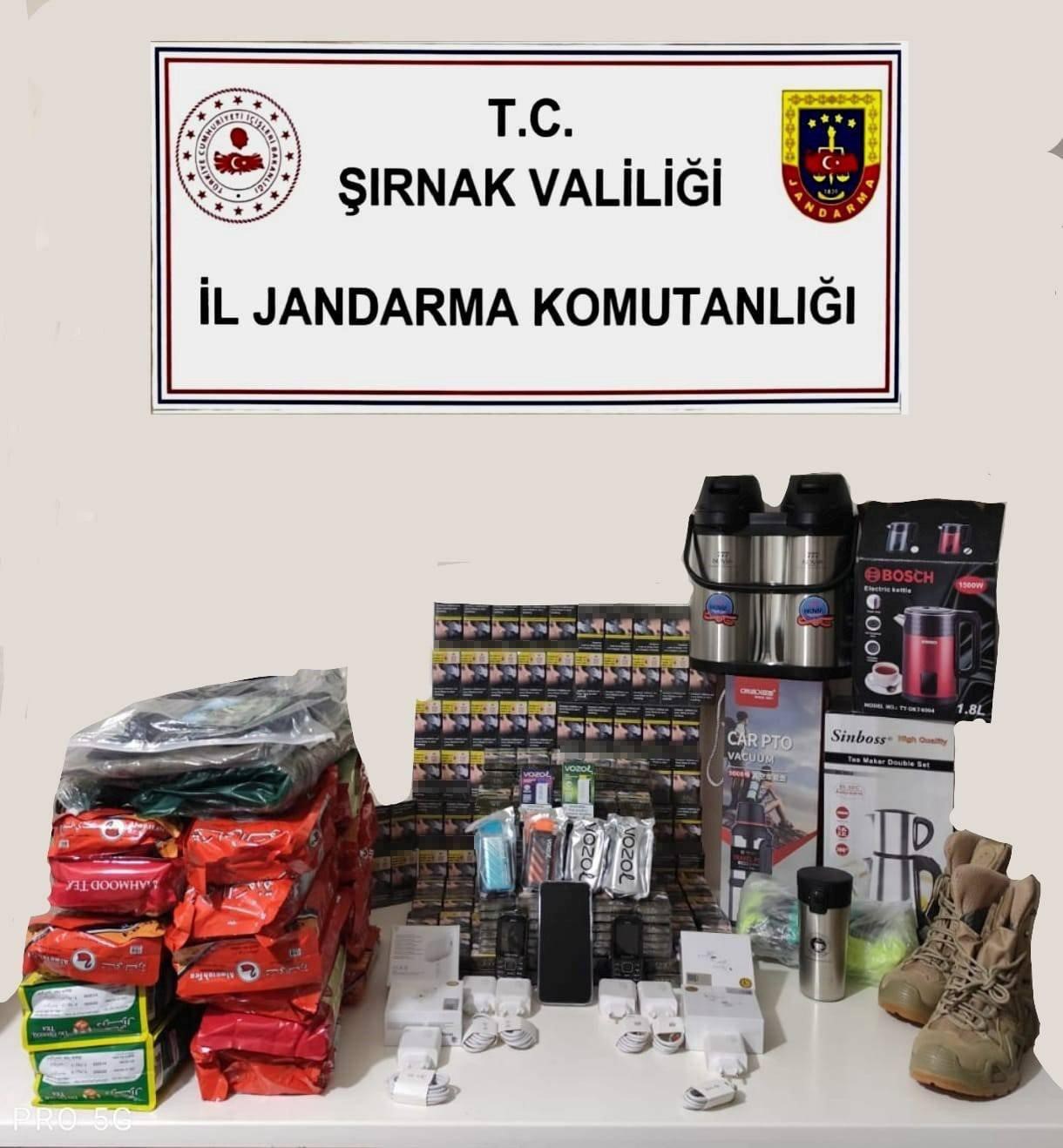 Şırnak’ta 3 milyon değerinde kaçak ürünler ele geçirildi