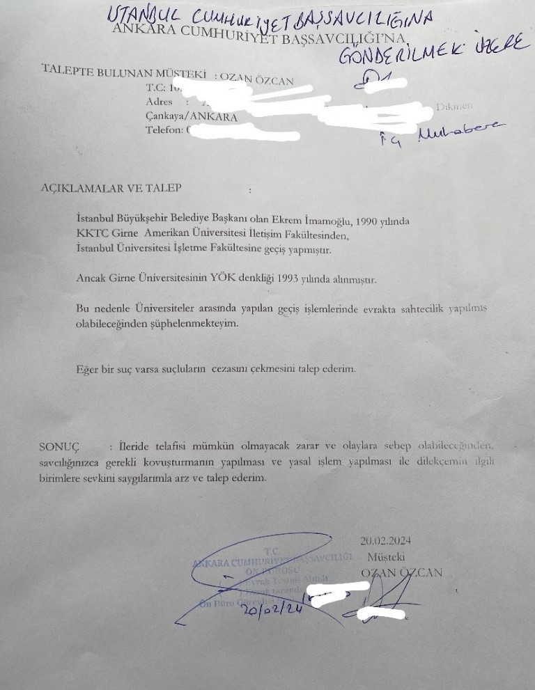 İmamoğlu'nun diplomasının sahte olduğunu ihbar eden genç, İHA'ya konuştu