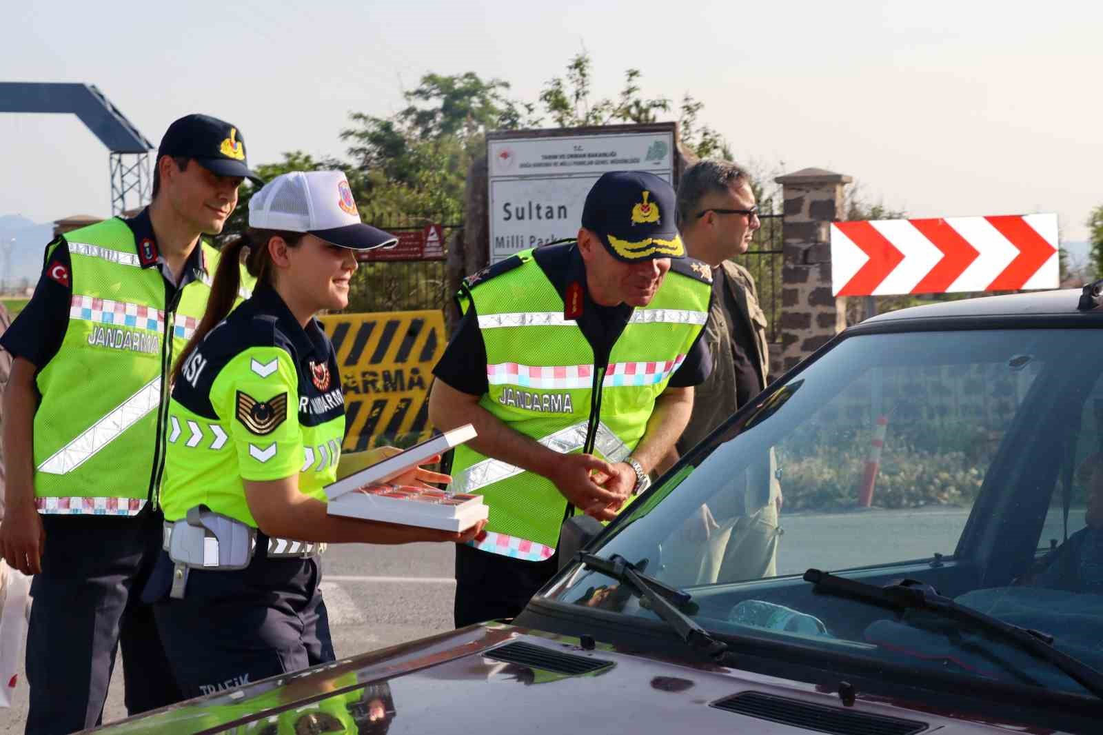 İl Jandarma Komutanlığı Dedebağı, yol denetimlerine katıldı