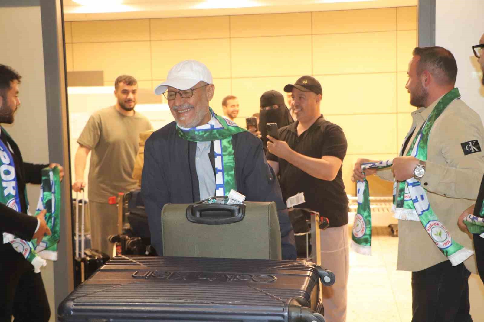 Riyad’dan Rize’ye gerçekleşen ilk uçuş için karşılama töreni düzenlendi