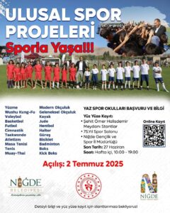 Niğde’de gençler spora doyacak