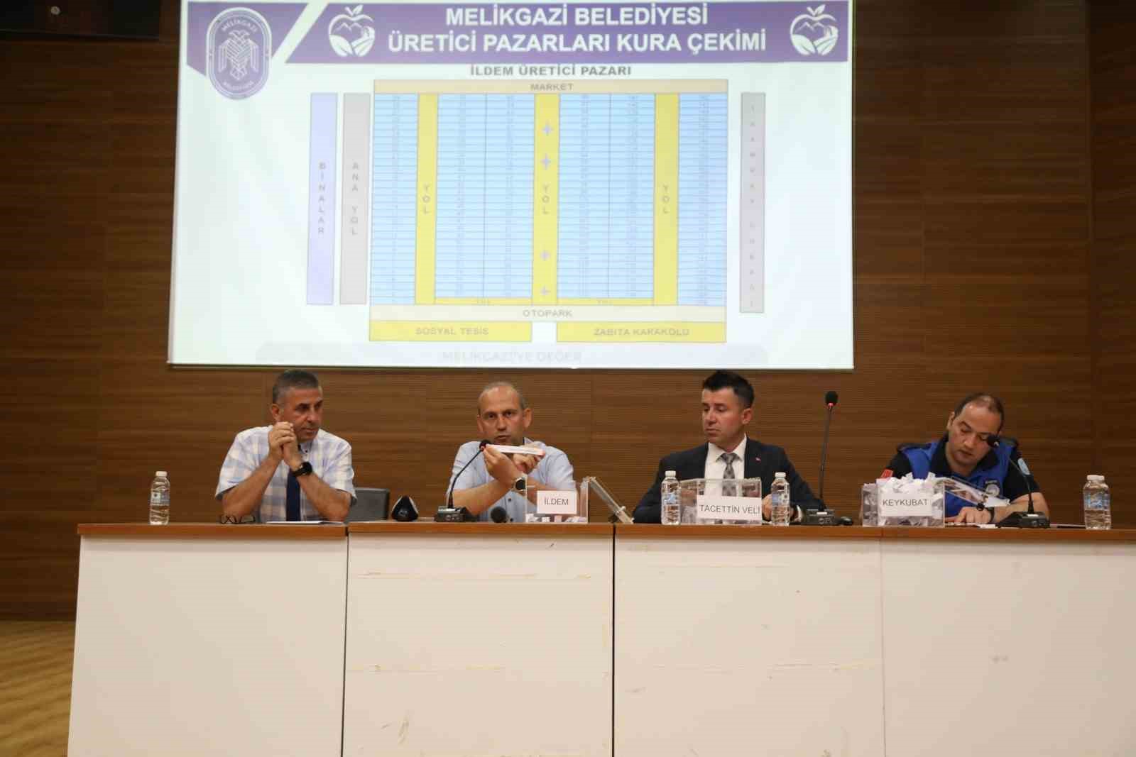 Melikgazi Köy Pazarı’nda yer alacak esnafın yerleri kura ile belirlendi