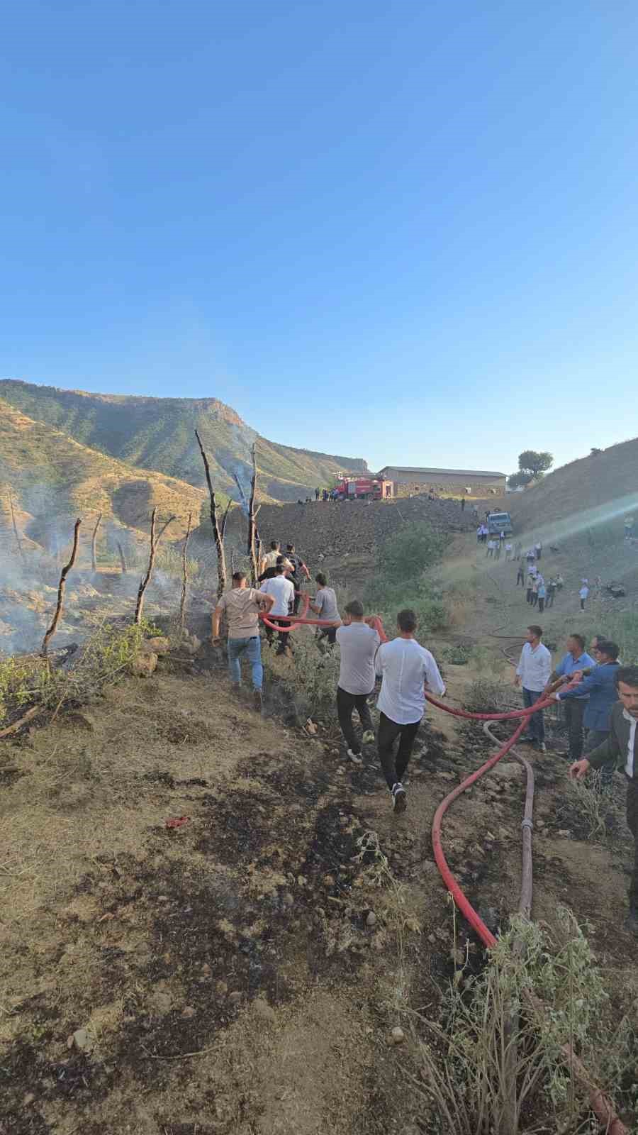 Hakkari’de korkutan yangın: Bin 100 balya ot kül oldu