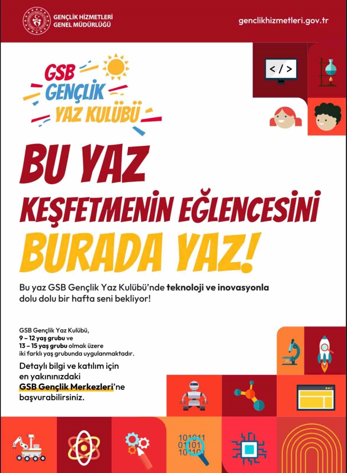 GSB Gençlik Yaz Kulübü, Elazığ’da başlıyor